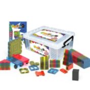 Mag Genius - Buildem' your way ! 120 Mathematically Shaped Tiles - STEM Authenticated Magnetic Building Playset - Starter kit