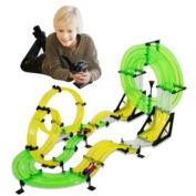 Slickblue Autoflier Kids RC Rail Car Race Track Set