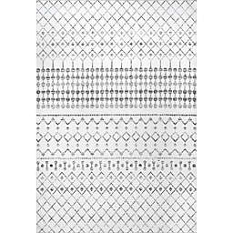 nuLOOM Moroccan Blythe Machine Washable Area Rug, Gray, 4'x6'