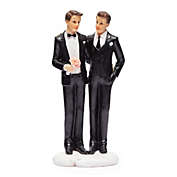 Sparkle and Bash Gay Wedding Cake Topper for Same Gender Decorations (3.3 x 2.5 x 7.5 Inches)