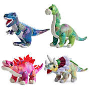 Build Me Plush Dinosaur Stuffed Animal Set Of 4 Soft Dinosaur Toys For Boys And Girls, 12