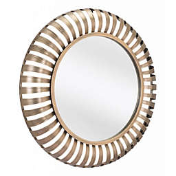 Zuo Fallon Living Room or Bedroom Decorative Modern Wall Mirror - Gold