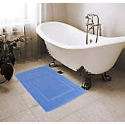 Utopia Home 2 Pack Cotton Banded Bath Mat Washable 21x34" Electric Blue