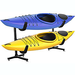 RaxGo Kayak Storage Rack, Heavy Duty Storage for Two-Kayak, SUP, Canoe & Paddleboard for Indoor, Outdoor, Garage, Shed, or Dock, Adjustable Height