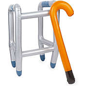 Stock Preferred 2-Pieces Set Inflatable Over The Hill Walker and Cane