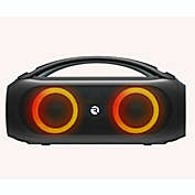Raycon - Speaker Bluetooth Power Boombox 20W IPX5 LED Party Lights 21hrs Playtime Multi-Link - Carbon Black