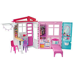 Barbie Dollhouse Portable 1-Story House Playset with Pool and Accessories