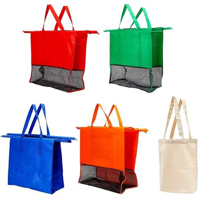NEW 4 Reusable Bag Shopping Cart Grocery Bags Large Size Trolley Fit 4 colours 