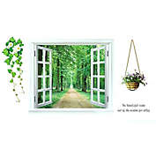 Unique Bargains 3D Window Scenery Pattern Home Art Decal Wall Sticker Mural decoration