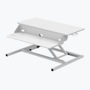 Luxor Two-Tier Pneumatic Standing Desk Converter - White