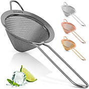 Zulay Kitchen Cone Shaped Cocktail Strainer - Black