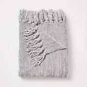 Dormify Chenille Knit Tassel Throw Blanket  - 50" x 60" -  Grey