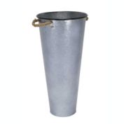 Cheungs Home Decorative Tall 27.5" Metal French Bucket with 2 Rope Handles