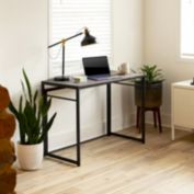 Emma + Oliver 40" Rustic Home Office Folding Computer Desk - Laptop Desk