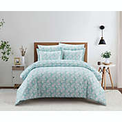 Chic Home Chrisley Duvet Cover Set Contemporary Watercolor Overlapping Rings Pattern Print Design Bed In A Bag Bedding - Sheets Pillowcases Pillow Shams Included - 7 Piece - Queen 90x90", Aqua