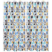 Unique Bargains Classic Set of 2 Panels Kids Curtains Window Curtain Panels for Kids Boys Room Curtain Cartoon Series Pattern Decorative Printed Curtains for Bedroom Living Room, 42 x 63inch