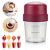 Maypott 2-in-1 Manual Fruit Juicer Squeezer w/ Strainer & Container in Red