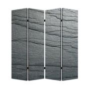Screen Gems Home Decorative Black Slate Screen Room Divider - 4 Panel