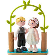 HABA Little Friends 4&quot; Bride & Groom - Wedding Play Set