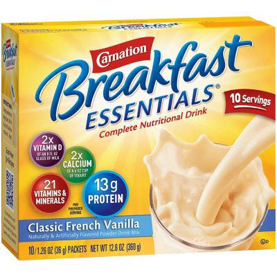 Carnation Breakfast Essentials Instant Classic French Vanilla Complete Nutritional Drink,12.6 OZ