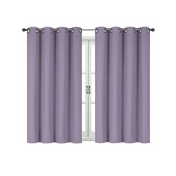 Kate Aurora 100% Hotel Thermal Blackout Lavender Grommet Top Curtain Panels - 50 in. W x 95 in. L, Lavender