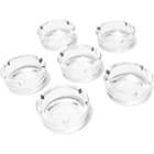 Alternate image 0 for Juvale Glass Ash Trays for Cigarettes (6 Pack) 4 x 1.5 Inches, Clear