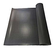 Kitcheniva Garage Floor Mat Rolls Diamond Plate Roll, 5x17ft Black