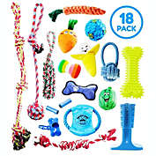 Pacific Pups Products Dog Toys, 18 Pack
