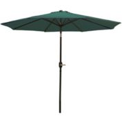 Sunnydaze Aluminum Patio Umbrella with Tilt & Crank - Green - 9-Foot