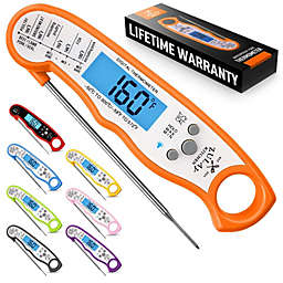 Zulay Kitchen Digital Meat Thermometer with Probe - Orange