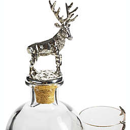 Whiskey Stag Decanter Set with 2 Stag Glasses - Elegant Liquor Decanter Gift Set for Bar by The Wine Savant - Luxury Decanter for Bourbon, Scotch, or Whiskey 750ml