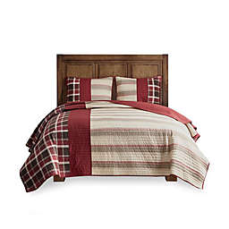 Woolrich. 100% Cotton Percale Solid And Print Pieced Quilt Mini Set.