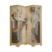 Screen Gems Contemporary 4 Panel Paris Promenade Screen Room Divider