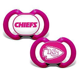 BabyFanatic Girls Pink Pacifier 2-Pack - NFL Kansas City Chiefs - Officially Licensed League Gear
