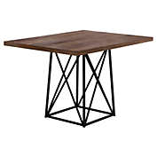 Contemporary Home Living 48" Black and Brown Contemporary Rectangular Dining Table