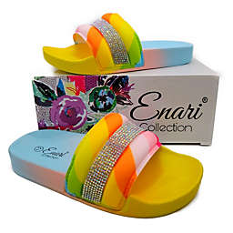ENARI Toddler Girl Slide Sandals Rainbow Size 12