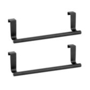 mDesign Metal Kitchen Over Cabinet Towel Bar Rack, 9" Wide, 2 Pack