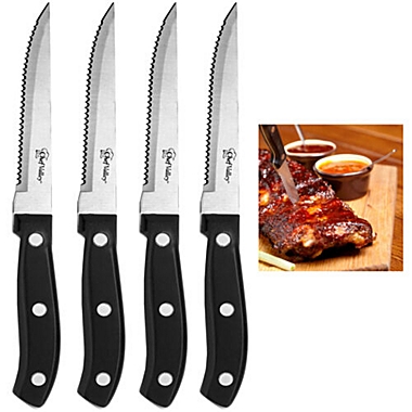 Kitcheniva 4-Piece Stainless Knife Set Professional Serrated Steak Knives. View a larger version of this product image.