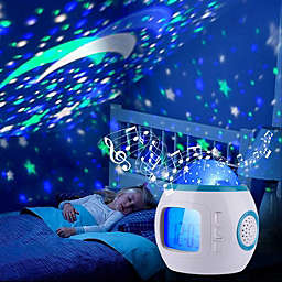 TSV Starry Sky Projection Electronic Alarm Clock with Music Snooze for Kids