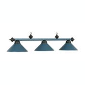 RAM Game Room Traditional Style 54" 3-Light Billiard Pendant Light - Matte Blue