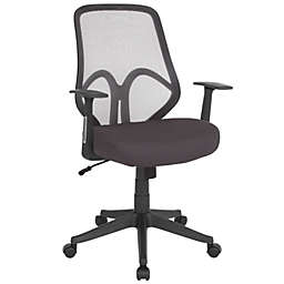 Emma + Oliver High Back Dark Gray Mesh Office Chair with Arms