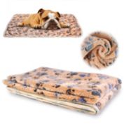 Kitcheniva XLarge Dog Cat Bed Soft Warm Sleep Mat Paw Print, Brown