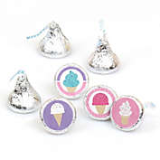 Big Dot of Happiness Scoop Up the Fun - Ice Cream - Sprinkles Party Round Candy Sticker Favors - Labels Fit Hershey&#39;s Kisses (1 Sheet of 108)