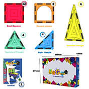 Mag Genius - Buildem&#39; your way ! 26 Mathematically Shaped Tiles - STEM Authenticated Magnetic Building Playset - Starter kit