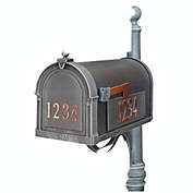Special Lite Products SCB-1015-FN-VG Berkshire Curbside Mailbox with Front Numbers - Verde Green