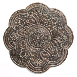 HomeRoots Home Decor Elegant Bronze Medallion Metal Wall Decor - 321245