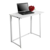 Infinity Merch Simple Collapsible Computer Desk in White