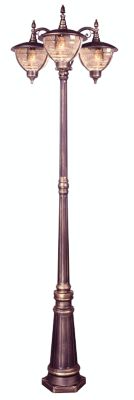 Special Lite Products Vista F-2910-TRI-506-CP Medium Post Mount Light - Copper