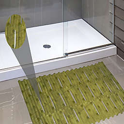 Carnation Home Fashions Bamboo Look Vinyl Bath Tub Mat - Green 16x32