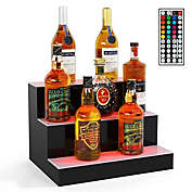 COSVALVE 16" 3-Tier Remote Control Commercial Bar LED Liquor Bottle Display Shelf